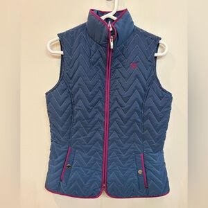 Ariat Women’s Ashley Vest Navy Blue Chevron Quilted Zippered Size XS Equestrian